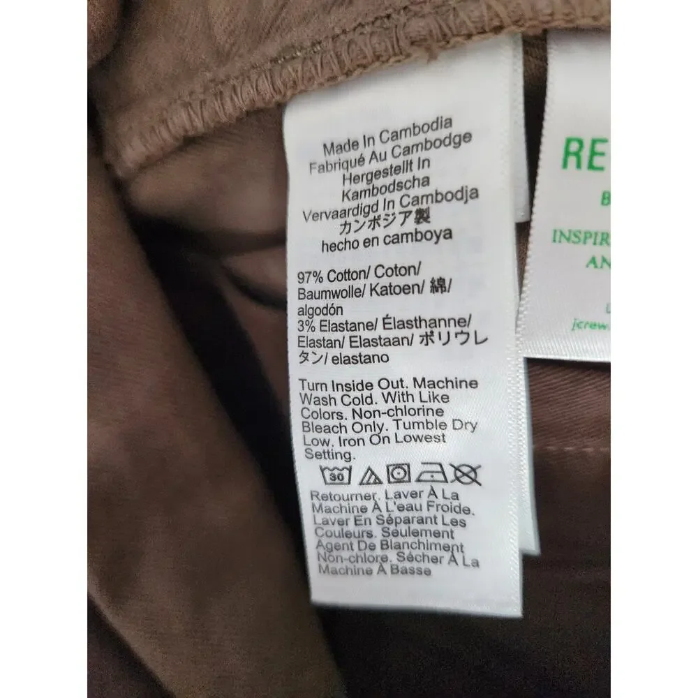 NWOT J. Crew Men's 770™ Straight-Fit Garment-Dyed Pant Green 35/32 *Flaw